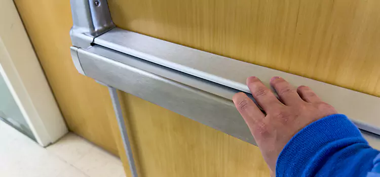 Installing a Push Bar on a Door Selma